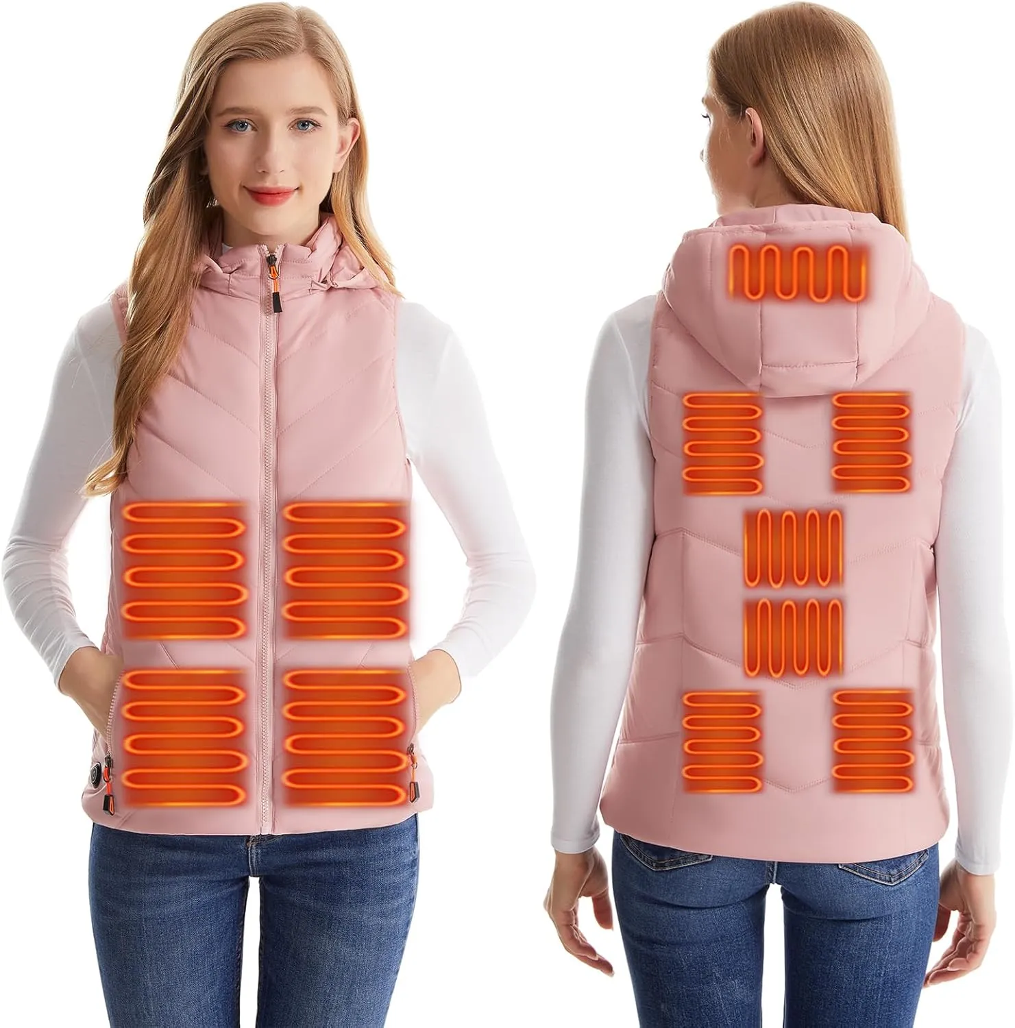 Women's Heated Vest with Battery Heated Body Warmer Winter Outdoor Heating Jackets for Women