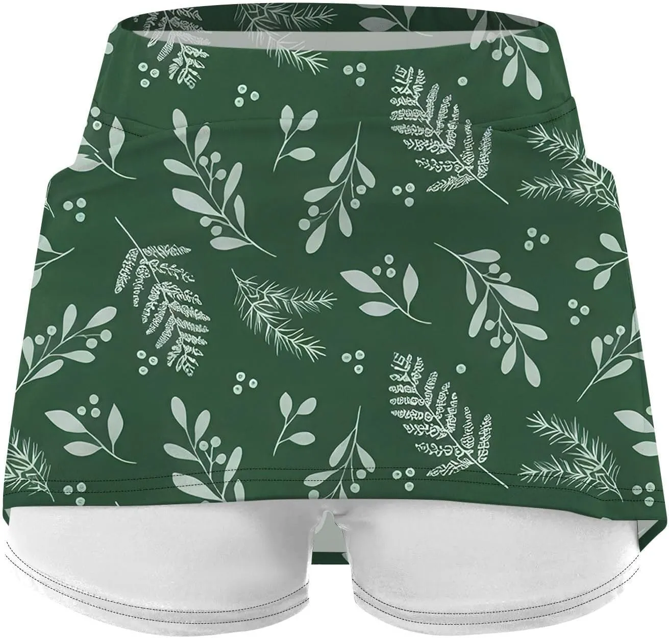 Women's Tennis Golf Skirts Floral Printed High Waist Skorts with Pockets Athletic Sports Running Workout Inner Shorts
