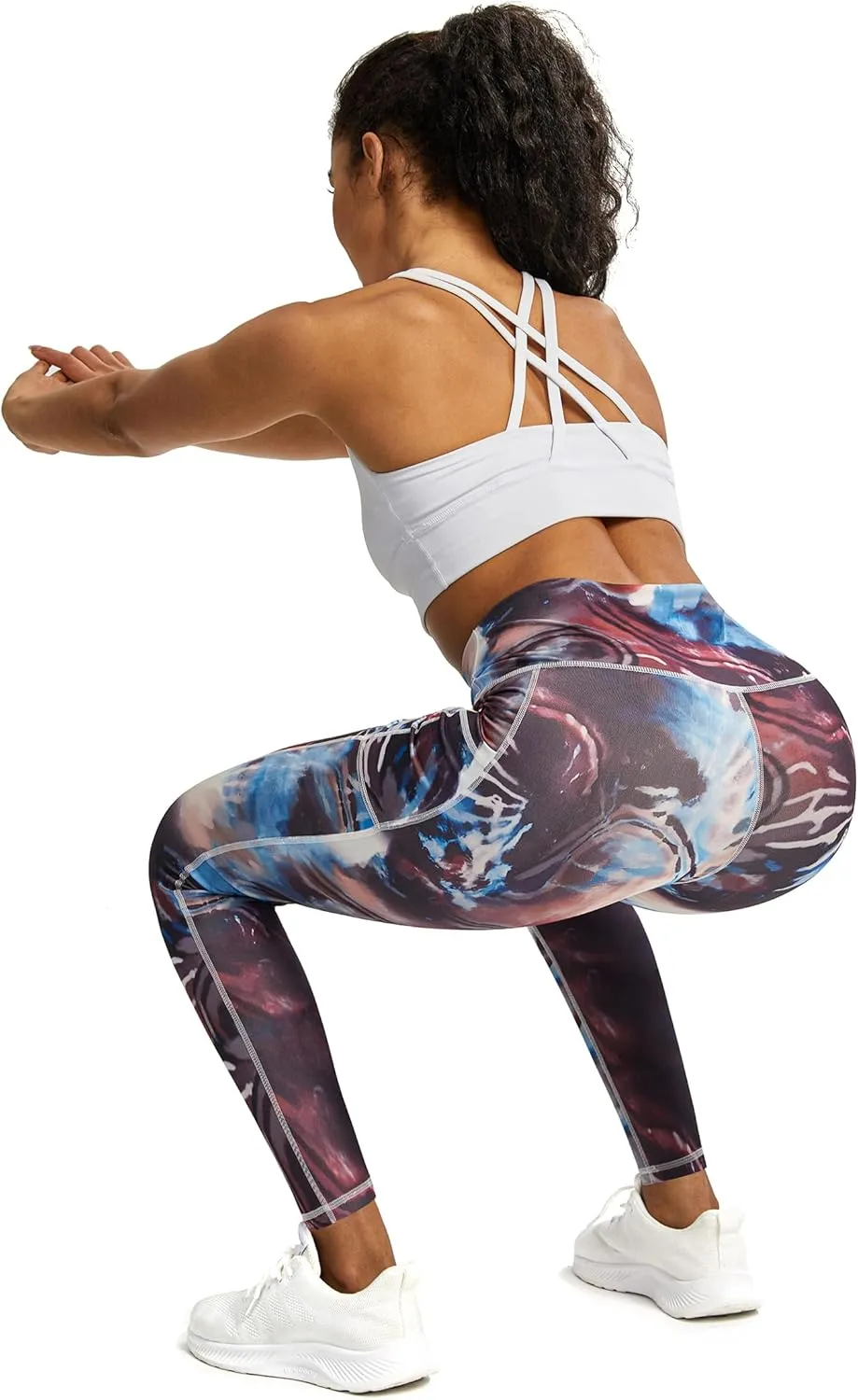 Womens Work Pants,Leggings for Women Tummy Control,Yoga Pants with Pockets Running Fitness Gym Tights
