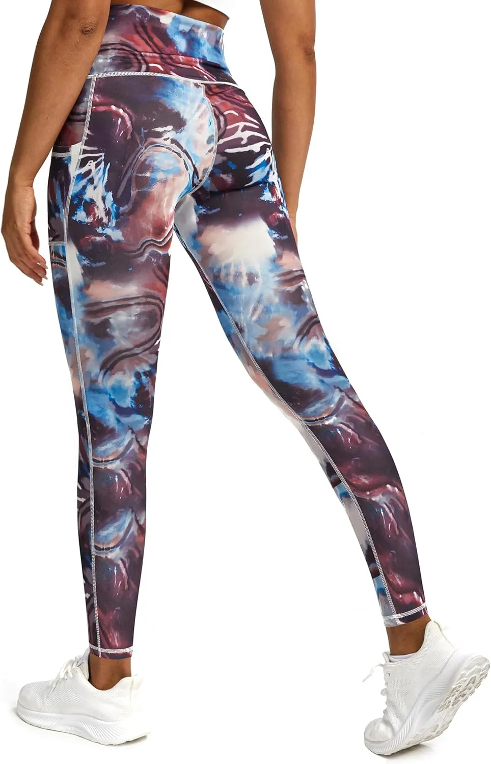 Womens Work Pants,Leggings for Women Tummy Control,Yoga Pants with Pockets Running Fitness Gym Tights