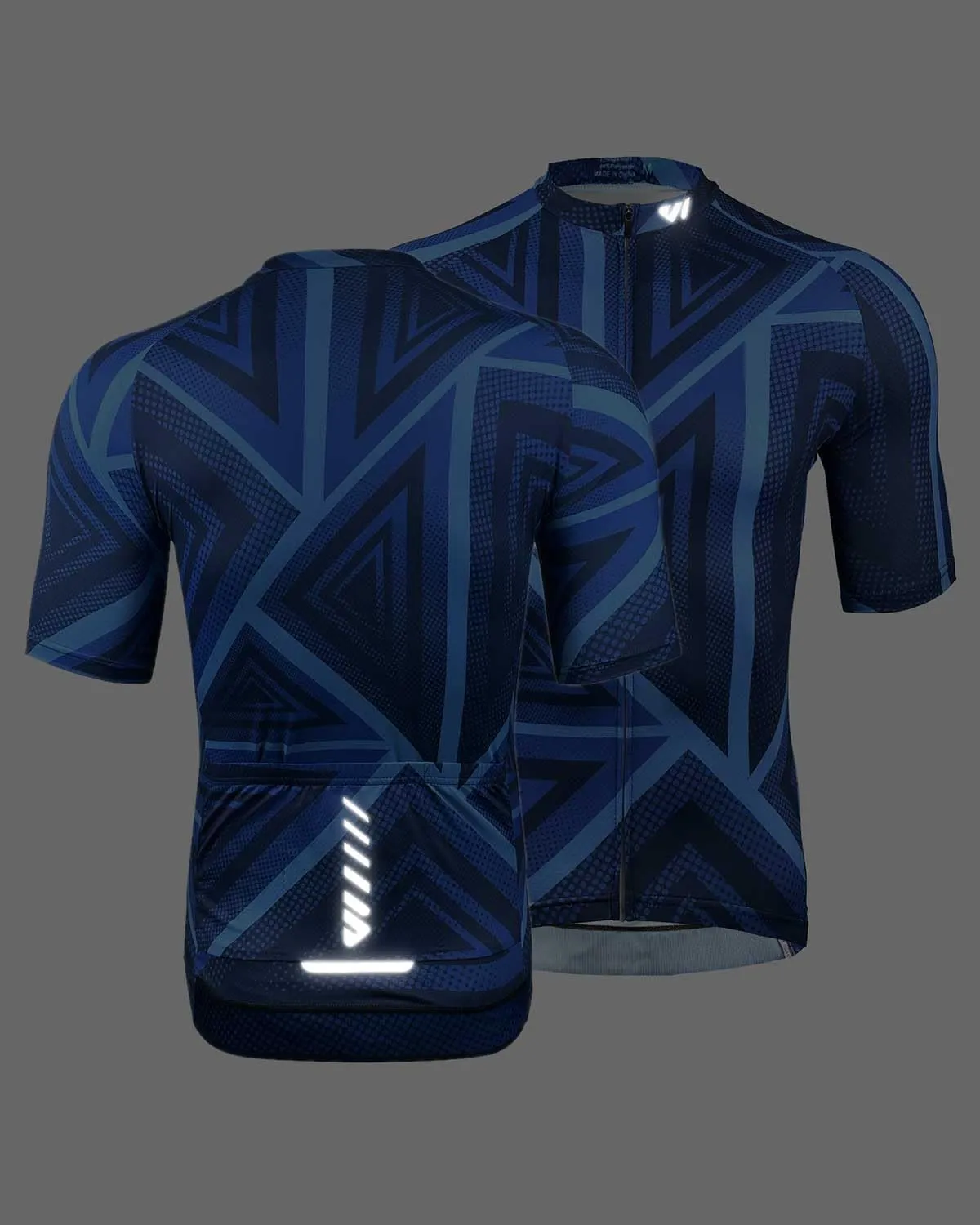 Wulibike Men's Cycling Jerseys Short Sleeve Bike Biking Shirts Full Zip with Pockets Road Bicycle Clothing