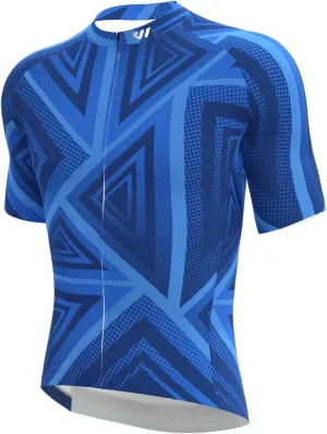 Wulibike Men's Cycling Jerseys Short Sleeve Bike Biking Shirts Full Zip with Pockets Road Bicycle Clothing