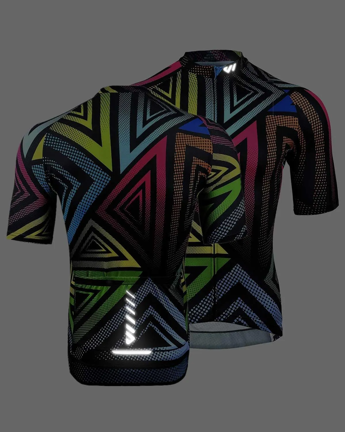 Wulibike Men's Cycling Jerseys Short Sleeve Bike Biking Shirts Full Zip with Pockets Road Bicycle Clothing