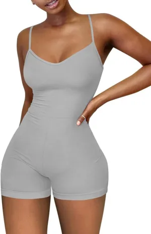 XXTAXN Women's Sexy Sleeveless Spaghetti Strap Party Club Short Rompers Jumpsuit