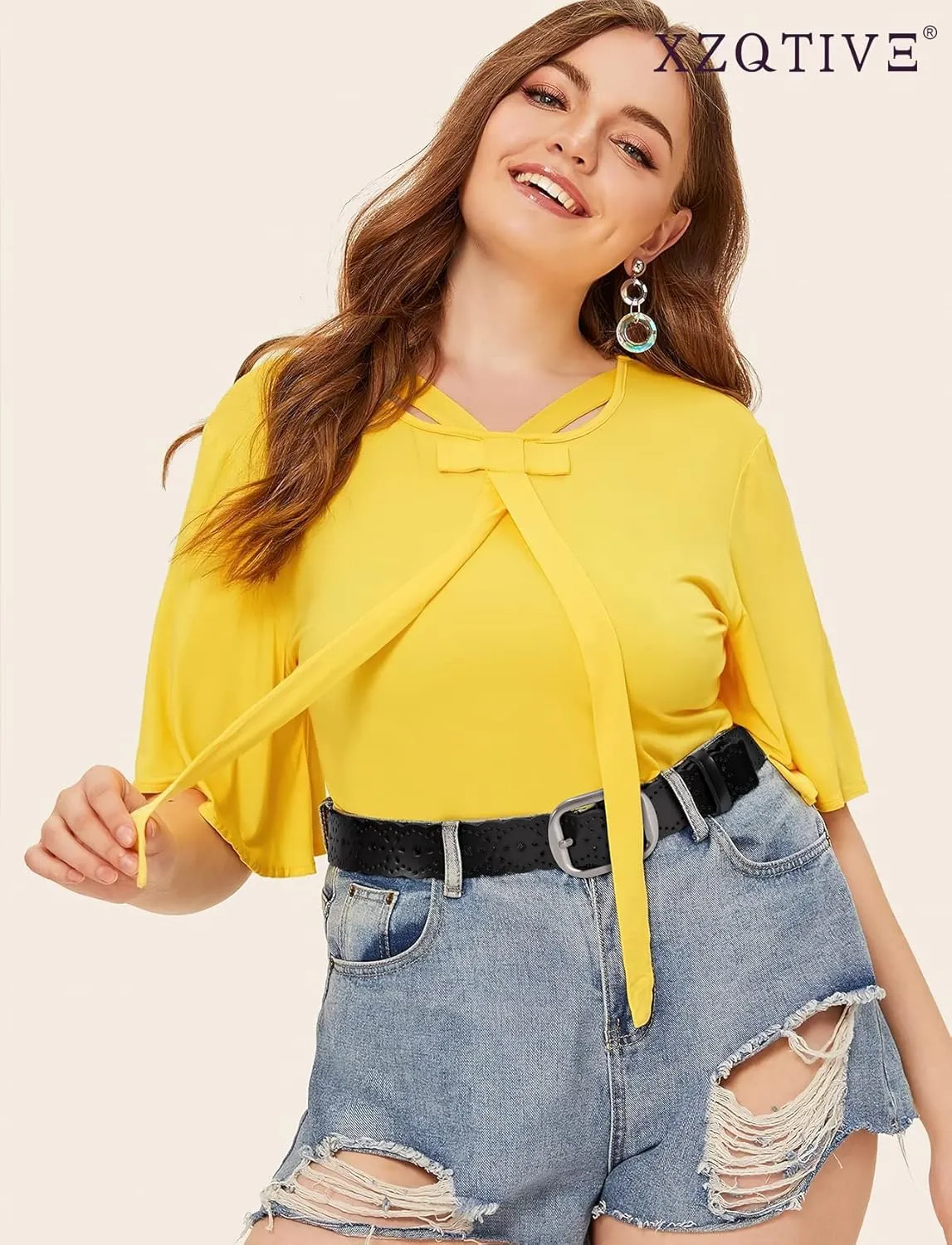 XZQTIVE Women Plus Size Leather Belt for Jeans Dresses Pants Hollow Flower Waist Belts with Solid Pin Buckle