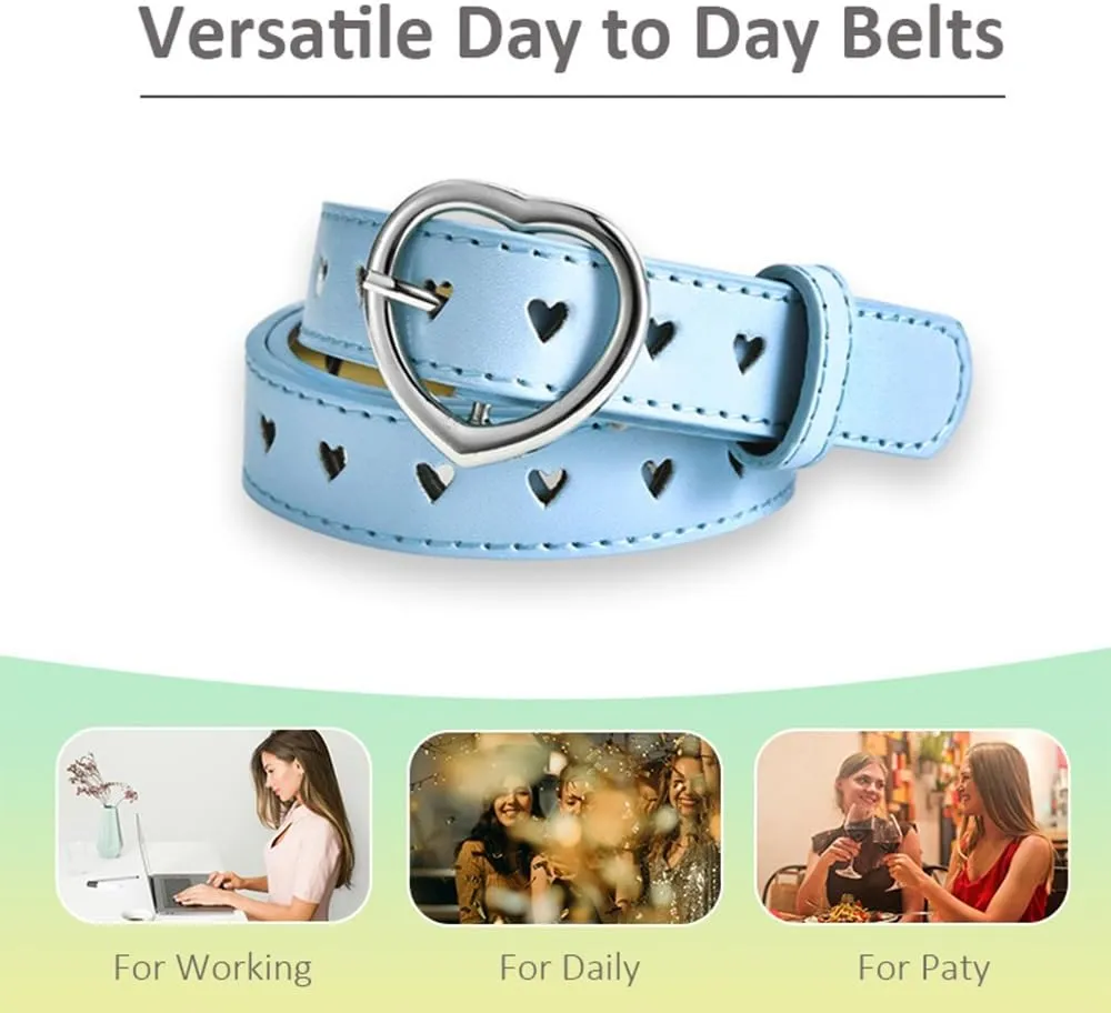 YALLNASL Retro Y2k Star Waist Belt for Girls Goth Punk Rock Belt for Jeans Dress Adjustable Faux Leather Belt Vintage