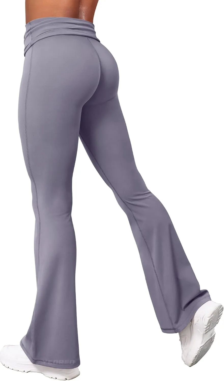 YEOREO Romola Women Yoga Pants Flare Leggings with Tummy Control High Waist Fold Over Bootcut Wide Legs Workout Legging